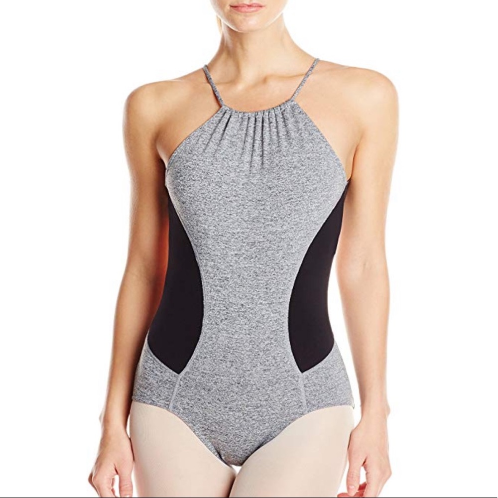Capezio Gray and Black Leotard